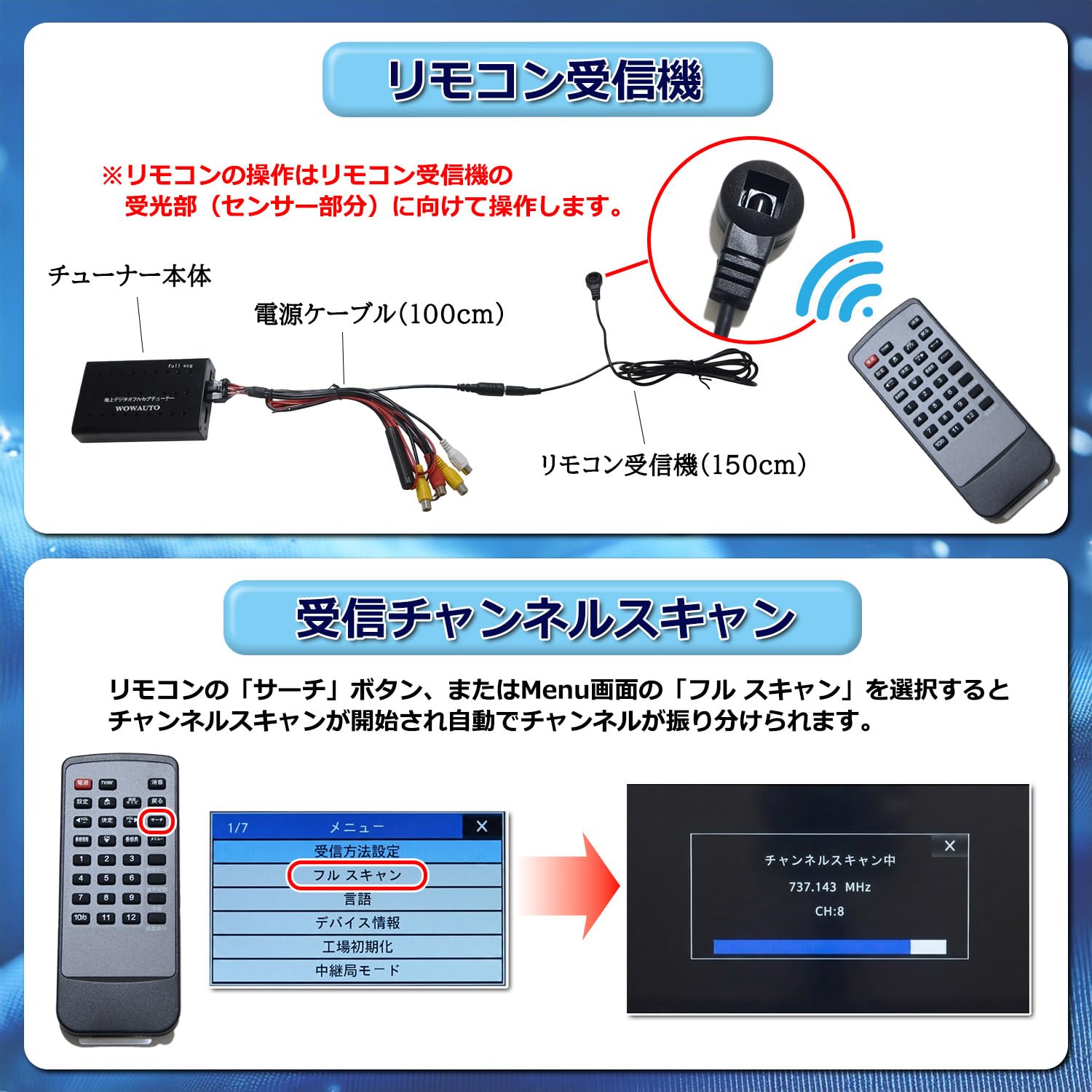 Amazon | 4×4車載用フルセグチューナー フルセグ ワンセグ 12V 24V 地